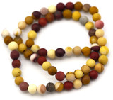 Approx. 14.5" Strand 6mm Mookaite Matte Round Beads