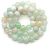 Approx. 15" Strand 8mm Light Seafoam Agate (Dyed/Heated) Round Beads