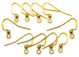 10pc 17x22mm 18k Gold-Plated Stainless Steel Hypoallergenic Hook Earwires