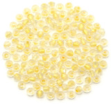 10-Gram Bag (About 135pc) 4.5x3.5mm Color-Lined Faceted Glass Bicone Beads, Crystal Yellow