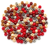 Approx. 10 Gram 4x3mm Glass Rondelle Beads, Autumn Mix