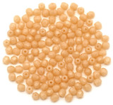 5-Gram Bag (About 125pc) 3mm Czech Fire-Polished Faceted Round Beads, Pale Peach Opal