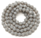 Approx. 12" Strand 4mm Crystal Faceted Bicone Beads, Opaque Gray