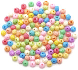 Approx. 10-Gram Bag 4.5x3.5mm��Glass Faceted Rondelle Beads, Bright Rainbow Mix