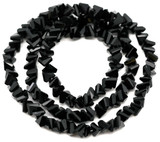 Approx. 12" Strand 3.5x4.5x2.5mm Crystal Faceted Triangle Beads, Jet