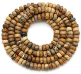 Approx. 15" Strand 4x2mm Picture Jasper Rondelle Beads
