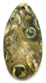 Approx. 40x20mm Rhyolite Teardrop Pendant