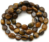 Approx. 16" Strand 7-10mm Tigereye Tumbled Nugget Beads