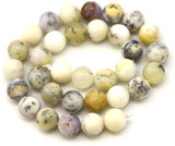 Approx. 15.5" Strand 12mm African Dendritic Opal Round Beads