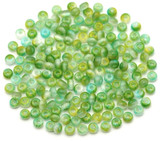 10 Grams of 4x2.5mm Glass Rondelle Beads, Green & Yellow Mix