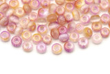10 Grams of 4x2.5mm Glass Rondelle Beads, Dusty Rose Mix