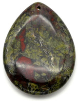 41x31mm Dragon Blood Jasper Teardrop Pendant
