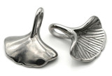 2pc 13mm Stainless Steel Ginkgo Leaf Charms