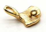 4pc 14x12mm 18k Gold-Plated Brass Ginkgo Leaf Links
