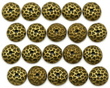 20pc 9x2.5mm Hammered Round Bead Caps, Antique Bronze