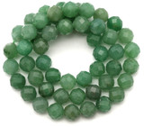 Approx. 15" Strand 8mm Green Aventurine Faceted Round Beads