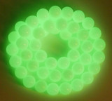 Approx. 15" Strand 8mm Glow Stone (Synthetic) Glow-in-the-Dark Round Beads, Pale Green