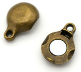 9.5x16.5mm Brass Super-Hold Magnetic Clasp, Antique Bronze