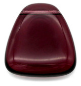 23x24mm Czech Pressed Glass Top-Drilled Trapezoid Pendant, Deep Amethyst
