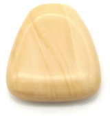 23x24mm Czech Pressed Glass Top-Drilled Trapezoid Pendant, Almond Silk (See Photos for Variation)