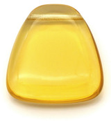 23x24mm Czech Pressed Glass Top-Drilled Trapezoid Pendant, Pale Topaz