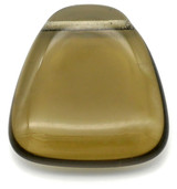 23x24mm Czech Pressed Glass Top-Drilled Trapezoid Pendant, Gray