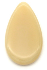 30x18mm Czech Pressed Glass Top-Drilled Flat Teardrop Pendant, Almond Silk