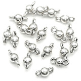 20pc 11x5mm Round Link Connectors, Antique Silver