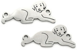 2pc 21x9mm Stainless Steel Laser-Cut Dog Links