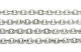 Approx. 1 Meter 3x2mm Stainless Steel Flat Oval Cable Jewelry Chain