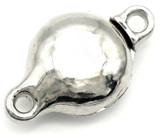 17x10mm Brass Super-Hold Magnetic Clasp, Silver
