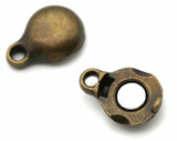 8x14mm Brass Super-Hold Magnetic Clasp, Antique Bronze