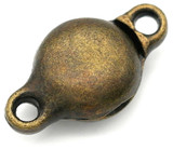 8x14mm Brass Super-Hold Magnetic Clasp, Antique Bronze