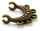 10pc 17x15mm Crescent Chandelier Links, Antique Bronze (SEE NOTE)