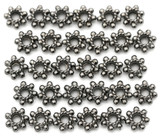 30pc 6x3mm Bumpy Rondelle Spacer Beads, Gunmetal