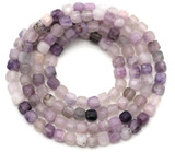 14.5" Strand Approx. 2mm Purple Lepidolite Faceted Cube Beads