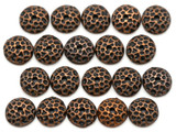 20pc 10mm Hammered Round Bead Caps, Antique Copper