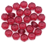 Approx. 5-Gram Bag (About 25pc) 6x4mm Czech Glass Faceted Fire-Polished Rondelle Beads, Mulberry