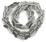 7.5" Strand (about 28 beads) 10x9mm Butterfly Spacer Beads, Antique Silver