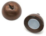 2 Sets 16x10mm Classic Round Brass Magnetic Clasps, Antique Copper