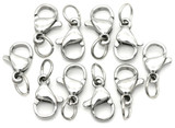 10pc 10x7mm Stainless Steel Lobster Claw Clasps