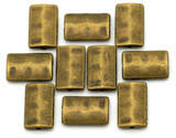 10pc 16x10mm Wavy Rectangle Spacer Bead, Antique Bronze