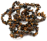 30" Strand Approx. 5-12mm Tigereye Gemstone Chip Beads