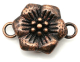 19x12mm Magnetic Flower Clasp, Antique Copper