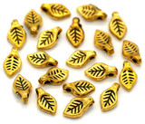 20pc 10x5mm Top-Drilled Leaf Drops, Antique Gold