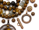 Tigereye & Antique Copper Bundle - Beads, Pendant, & Clasp
