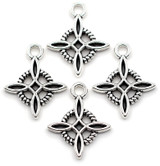 4pc 17x15mm Celtic Cross Charms, Antique Silver