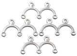 4pc 17x9mm Stainless Steel 2-to-3 Loop Arched Chandelier Connectors
