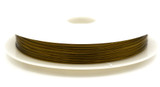 30m Spool (About 98 Feet) of 0.38mm 7-Strand Nylon-Coated Stainless Steel Tigertail Beading Wire, Gold