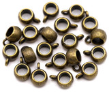 20pc 8x5mm Bail Rondelle Beads w/2mm Loop, Antique Bronze